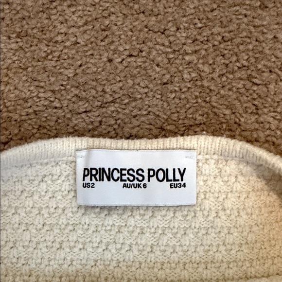 Princess Polly Cream Long Sleeve Knit Dress - Picture 3 of 6
